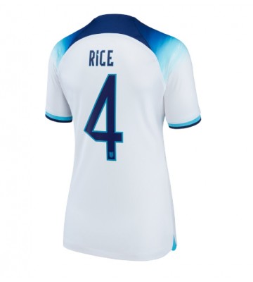 England Declan Rice #4 Hemmatröja Dam VM 2022 Kortärmad